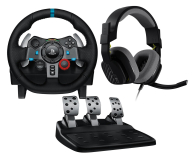 Logitech G29 PC/PS3/PS4/PS5 + słuchawki Astro A10 (czarny) - 1612378 - zdjęcie 1